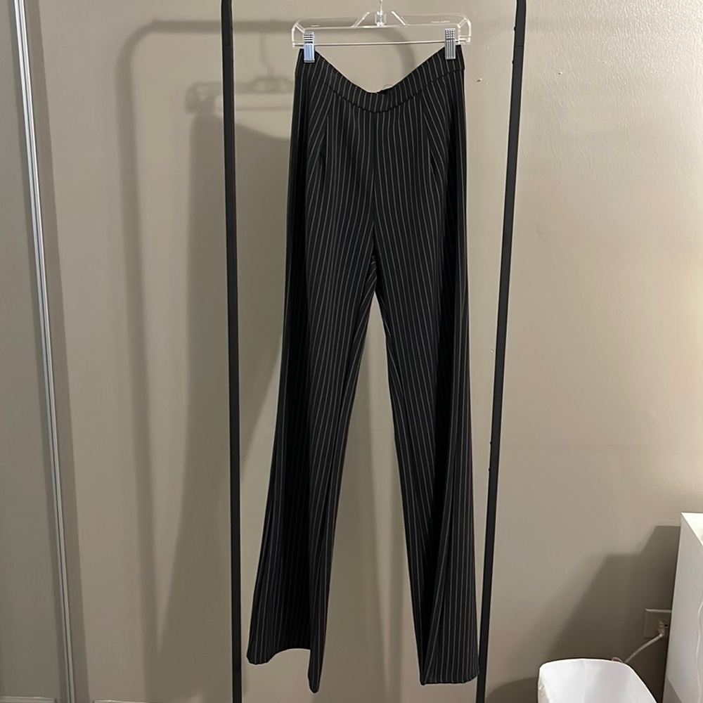 Windsor black and gray stripe wide leg pants size S new with tags